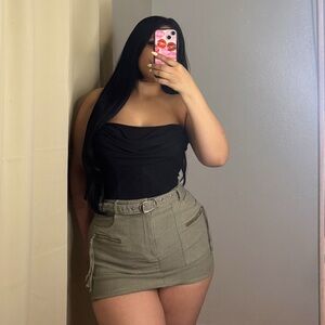 Light Green Mini Skirt